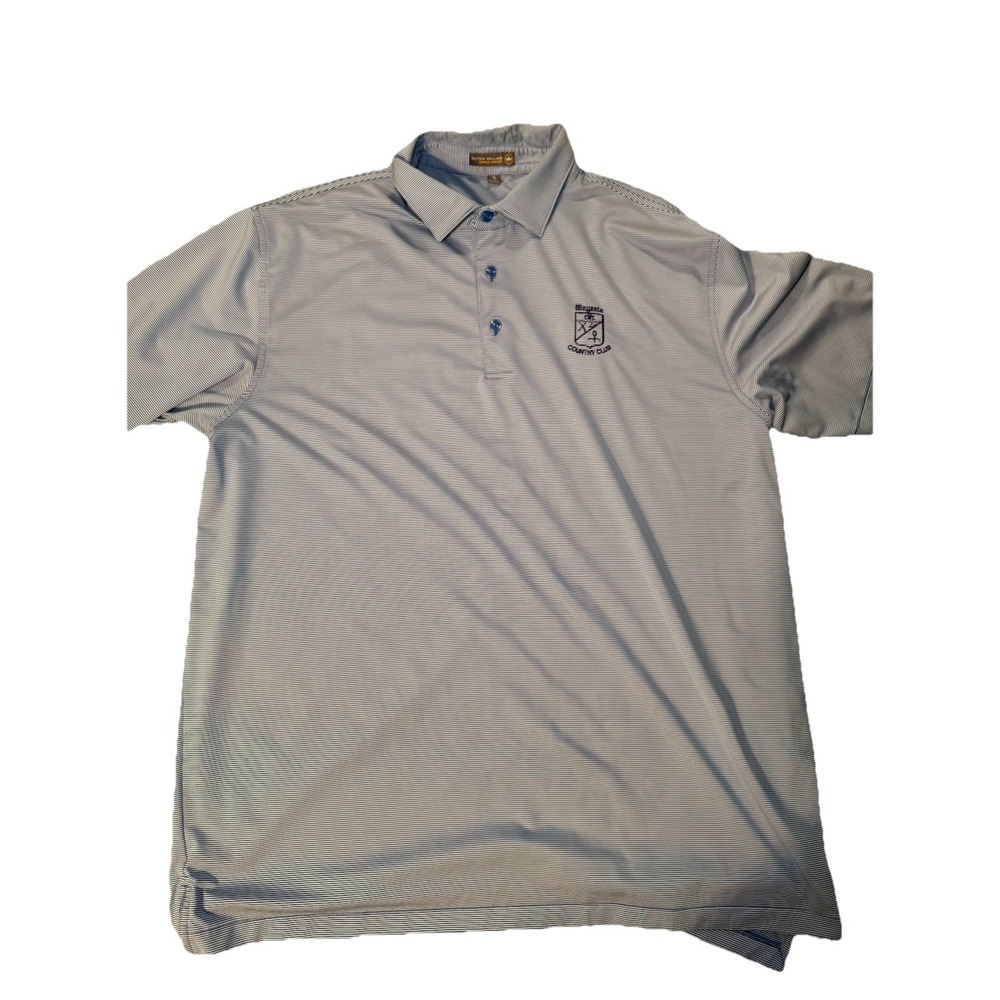 Peter Millar Summer Comfort light blue striped polo size XL